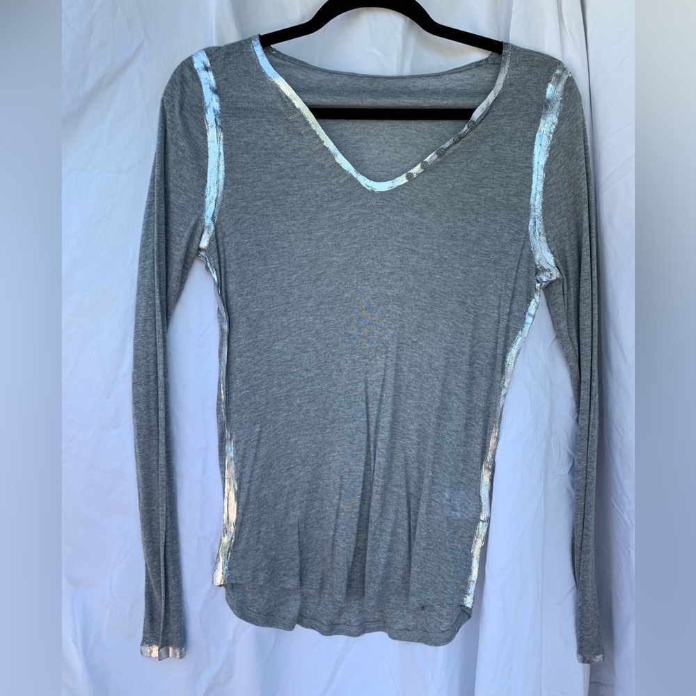 Zadig et Voltaire, sm, long sleeve foil top